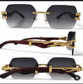 Luxury Leopard Wood Sunglasses